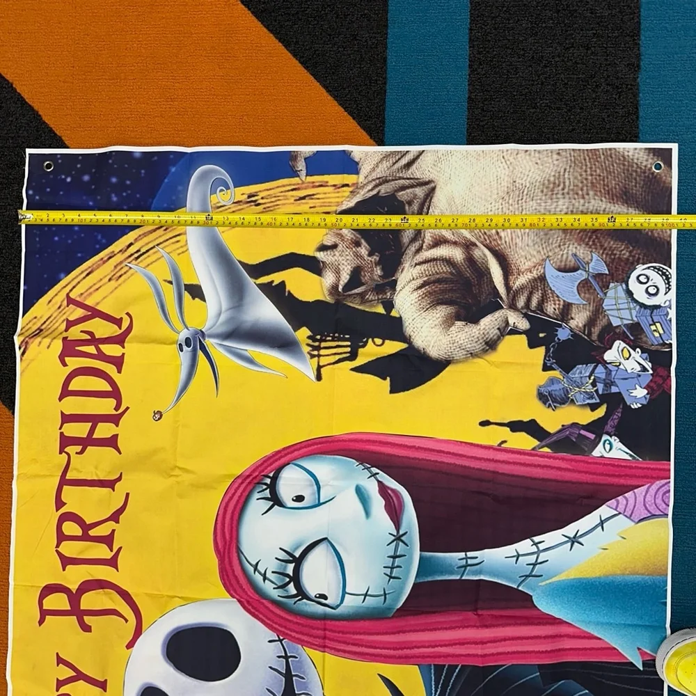 The Nightmare Before Christmas Happy Birthday Backdrop Party Large Disney